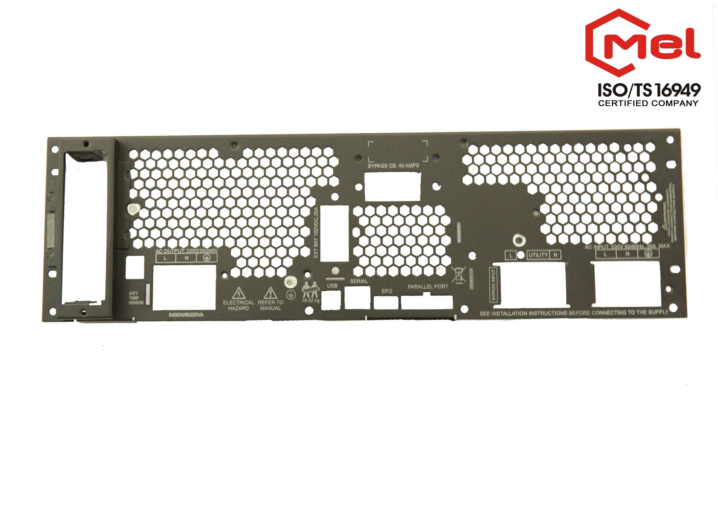 PRINTED REAR PANEL GANGA 6KVA